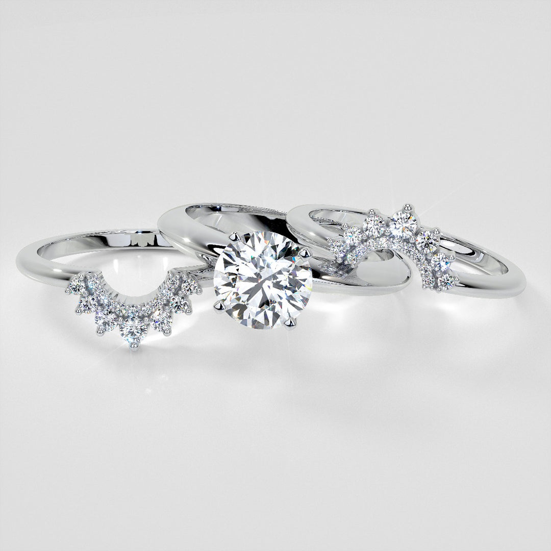 1/4 CTW Lab Grown Diamond Pointed Crown Ring Enhancer Band