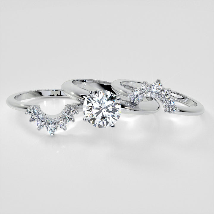 1/4 CTW Lab Grown Diamond Pointed Crown Ring Enhancer Band