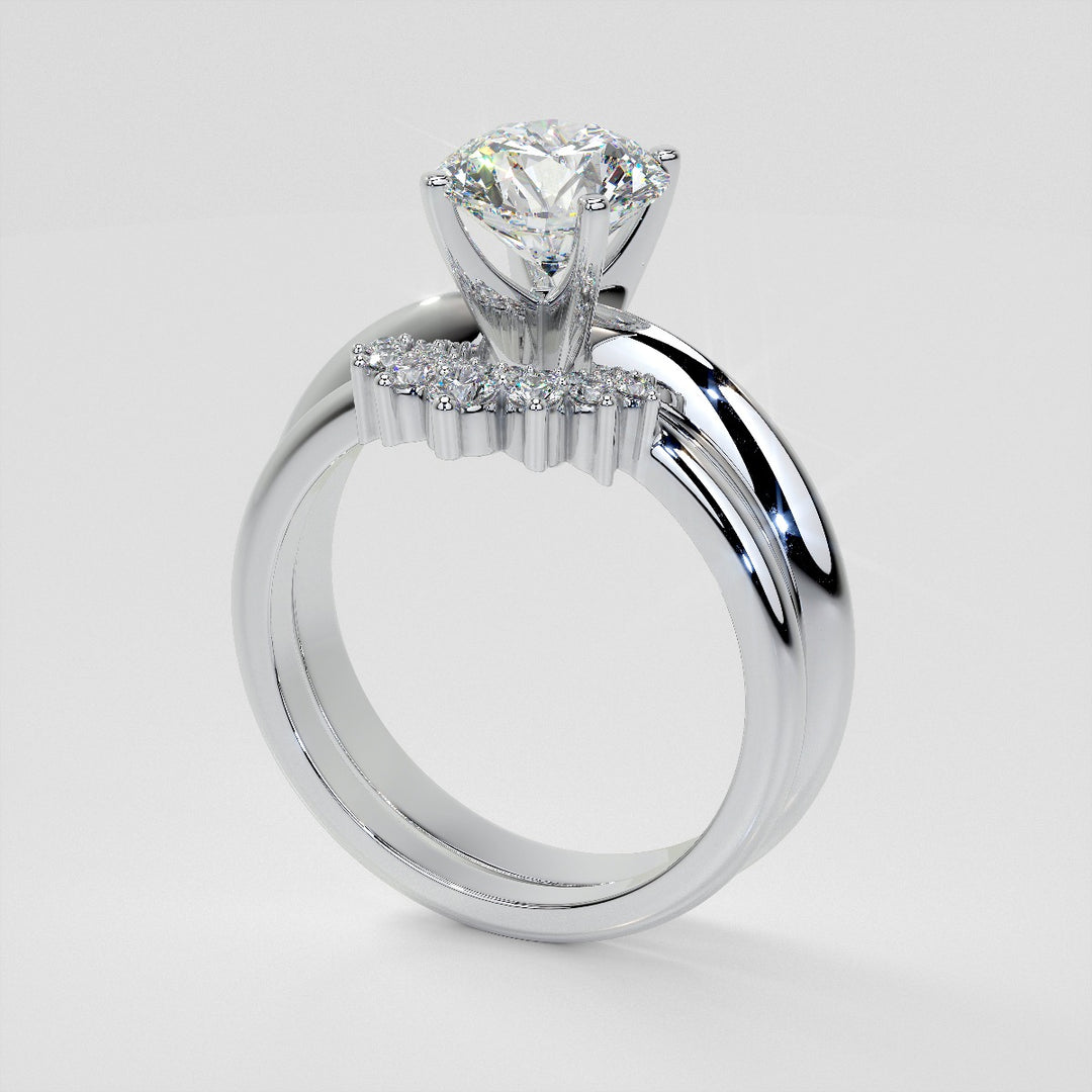 1/4 CTW Lab Grown Diamond Pointed Crown Ring Enhancer Band