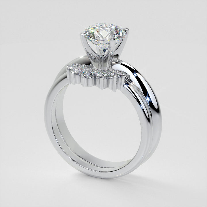 1/4 CTW Lab Grown Diamond Pointed Crown Ring Enhancer Band