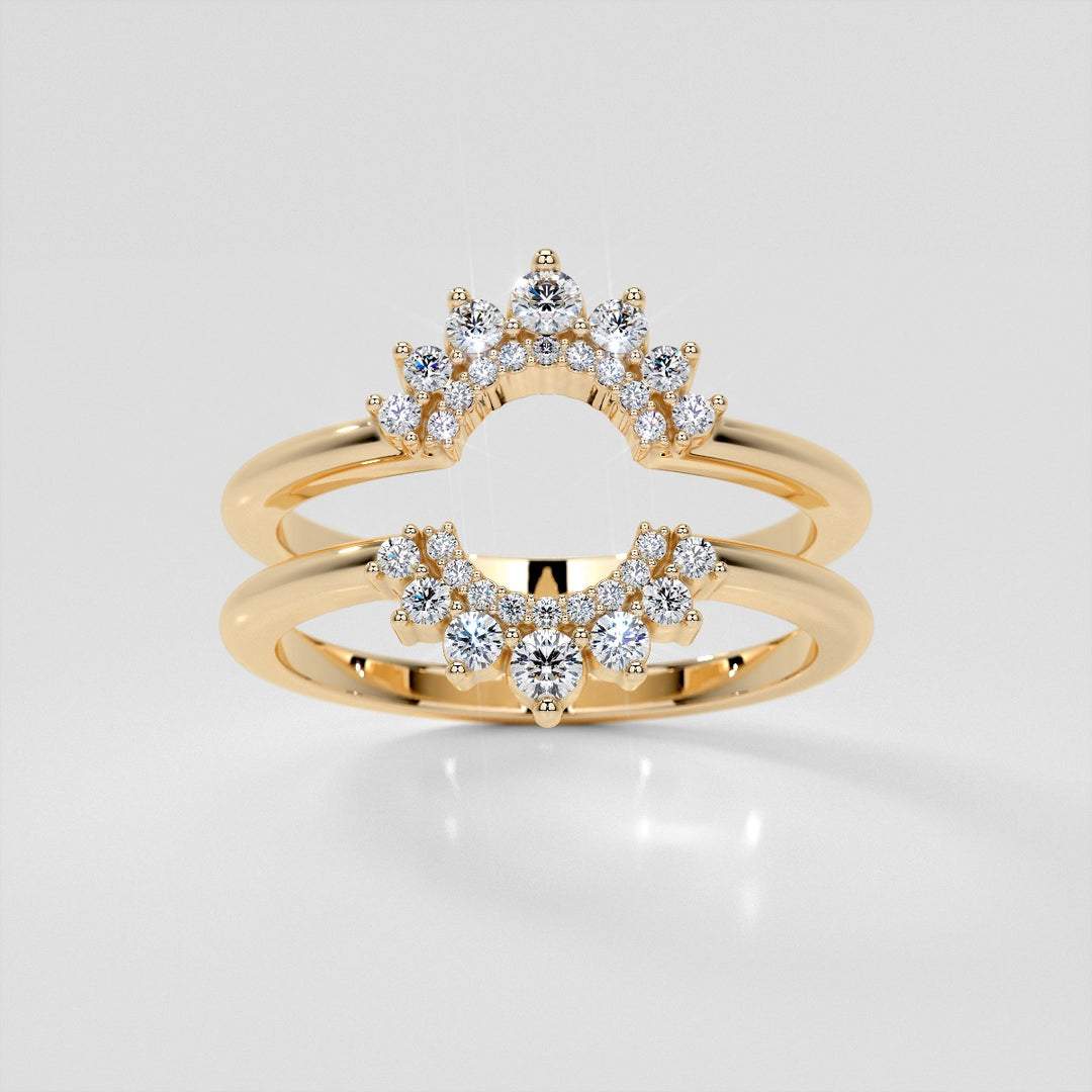 1/4 CTW Lab Grown Diamond Pointed Crown Ring Enhancer Band