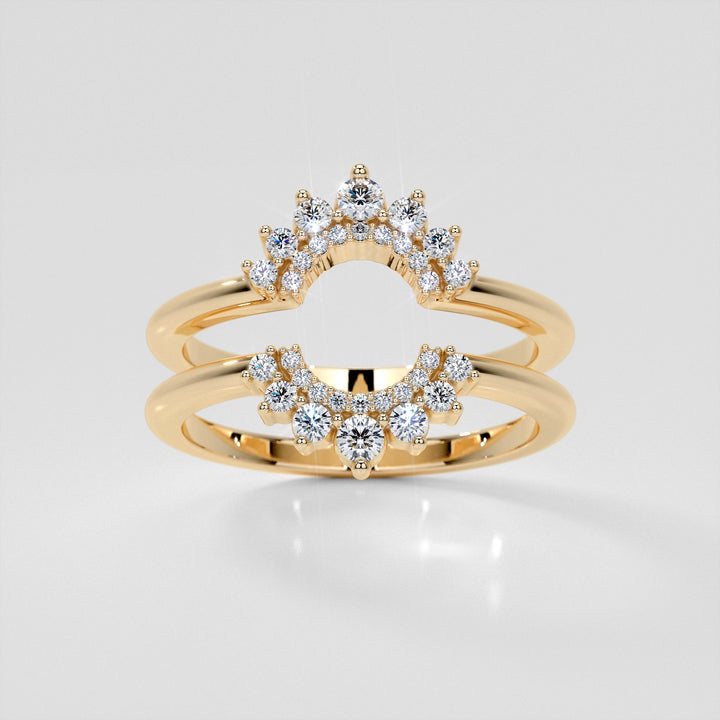 1/4 CTW Lab Grown Diamond Pointed Crown Ring Enhancer Band