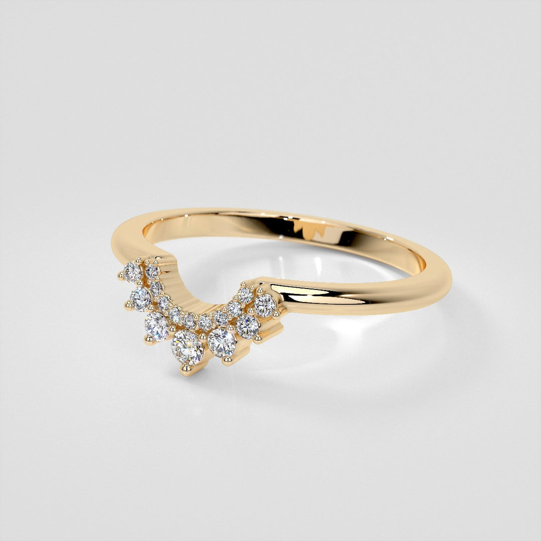 1/4 CTW Lab Grown Diamond Pointed Crown Ring Enhancer Band