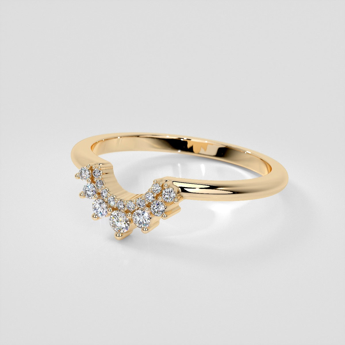 1/4 CTW Lab Grown Diamond Pointed Crown Ring Enhancer Band