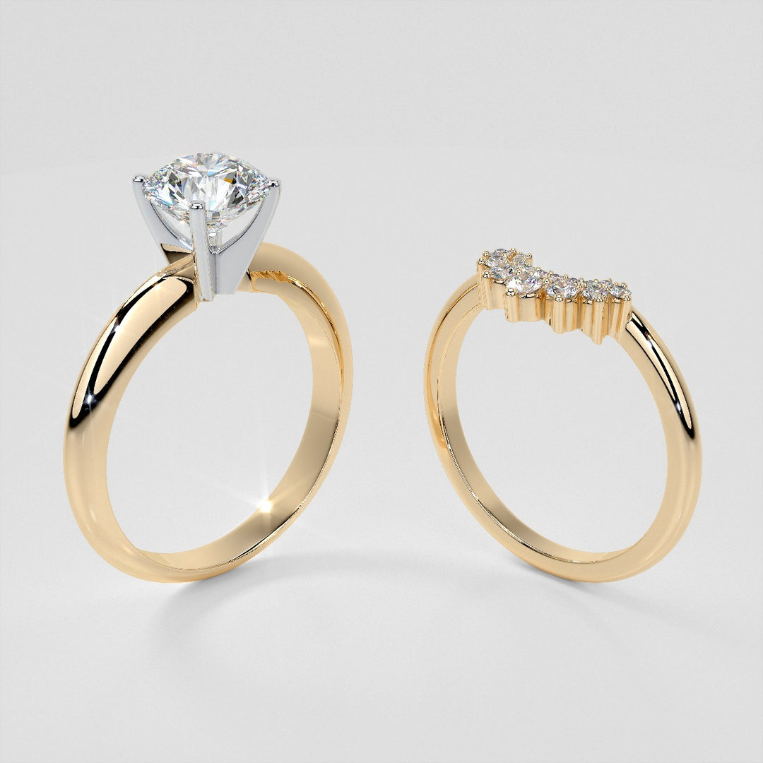 1/4 CTW Lab Grown Diamond Pointed Crown Ring Enhancer Band