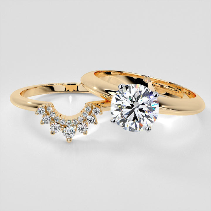 1/4 CTW Lab Grown Diamond Pointed Crown Ring Enhancer Band