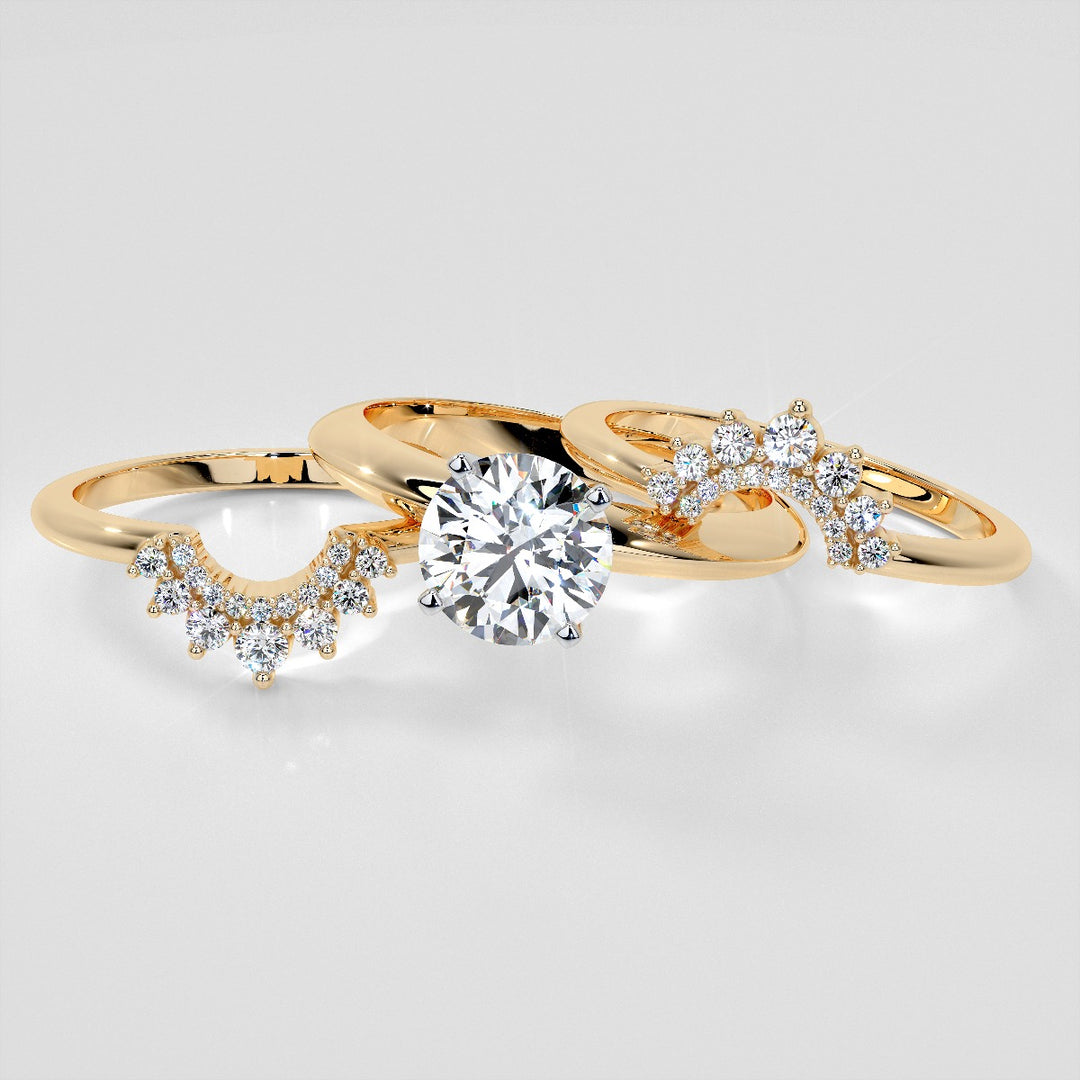 1/4 CTW Lab Grown Diamond Pointed Crown Ring Enhancer Band