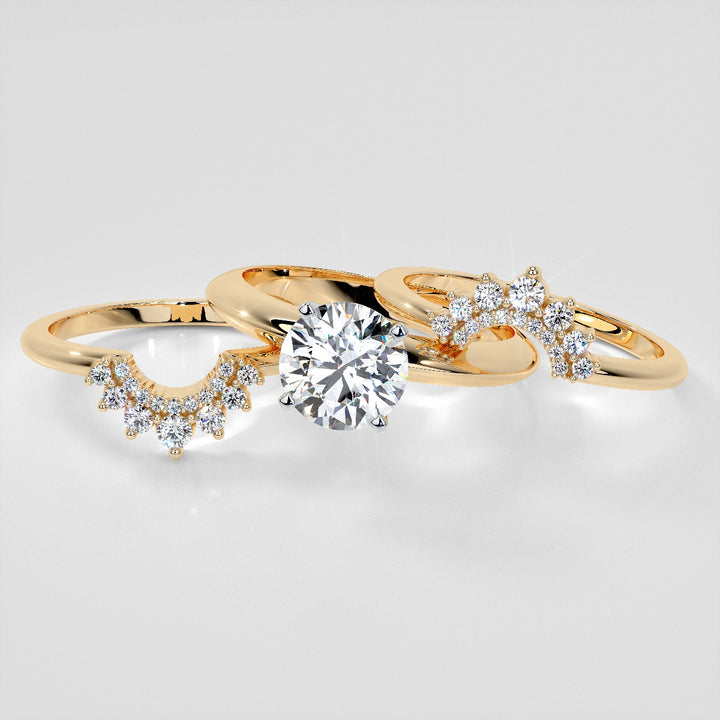 1/4 CTW Lab Grown Diamond Pointed Crown Ring Enhancer Band