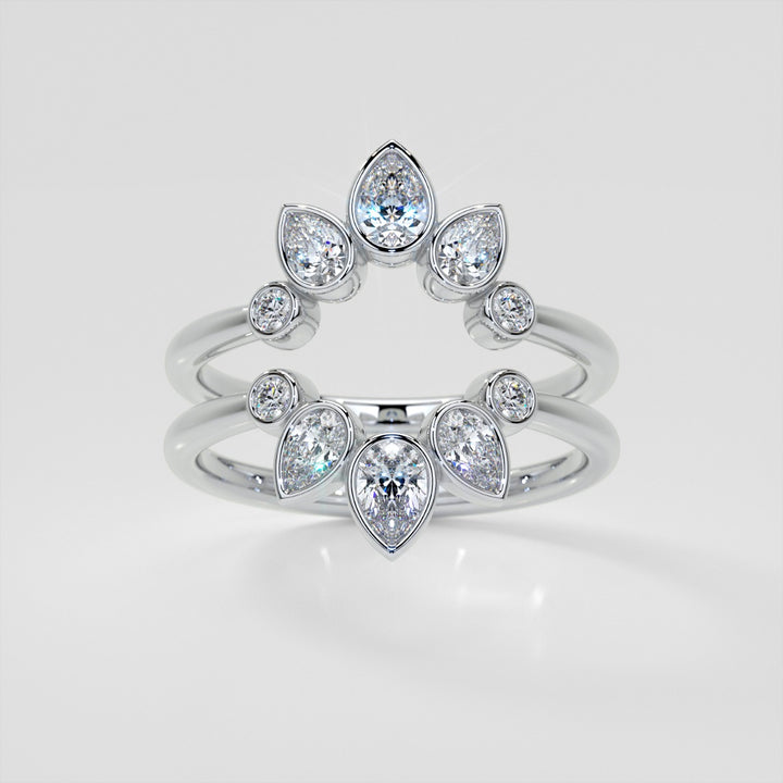 3/8 CTW Lab Grown Diamond Rose Petal Arc Contour band