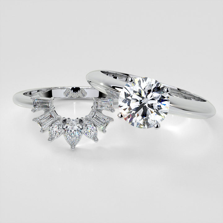 ½ CTW Lab Grown Diamond Rays of Light Contour Band Enhancer