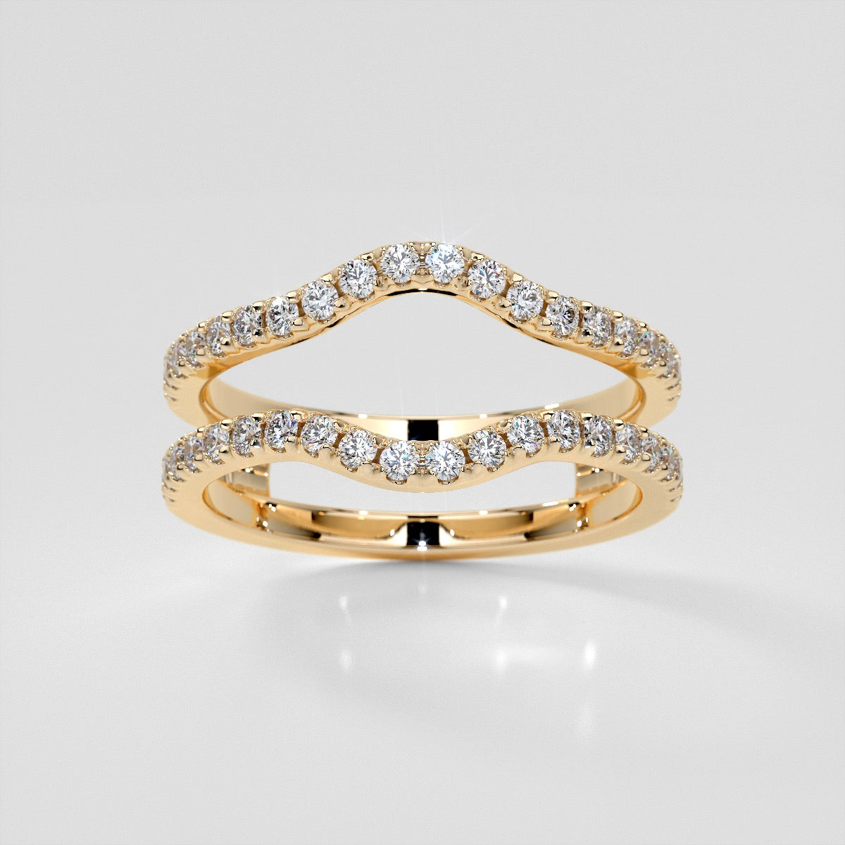 ½ CTW Lab Grown Diamond Eternal Cascade Ring Guard Wedding Band