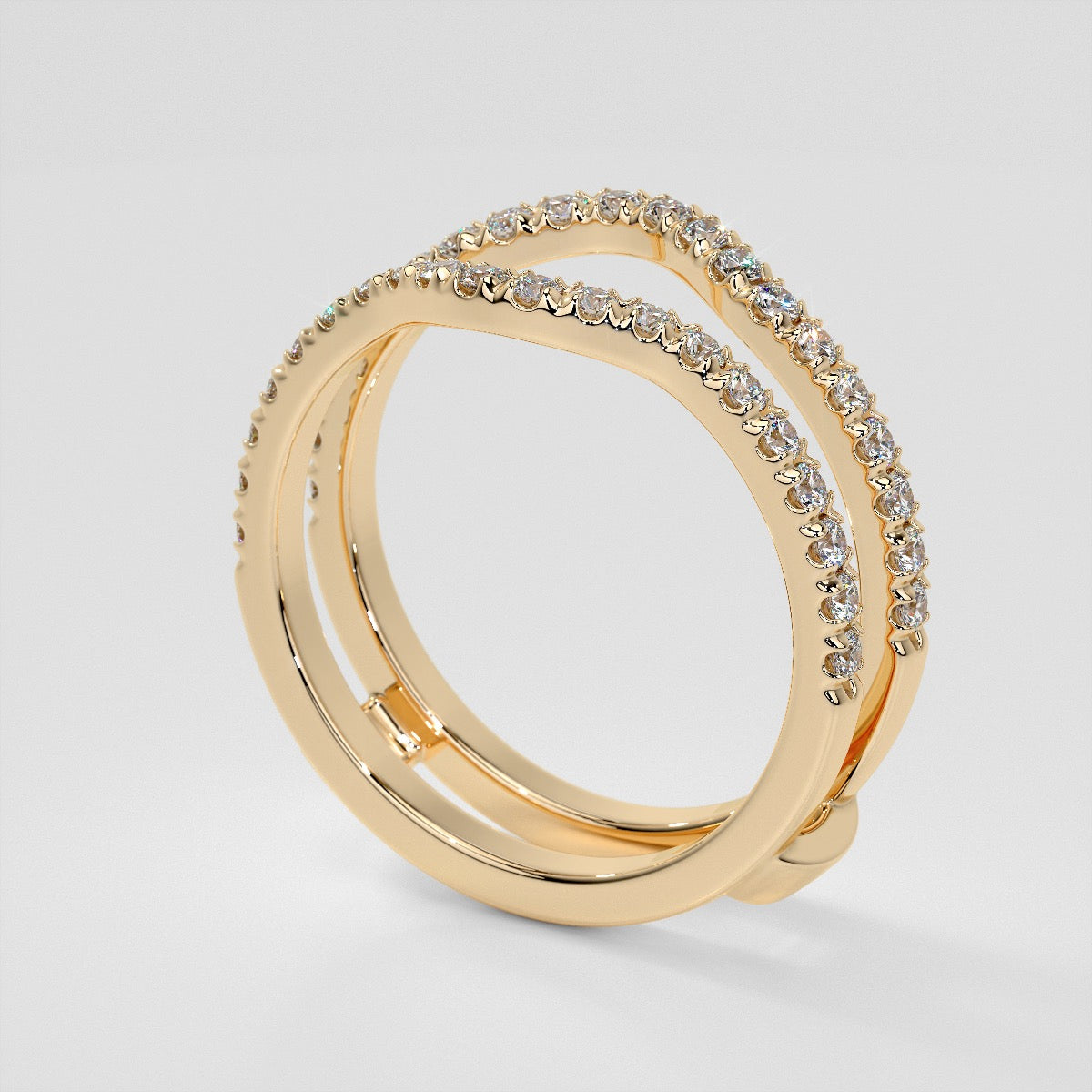 ½ CTW Lab Grown Diamond Eternal Cascade Ring Guard Wedding Band