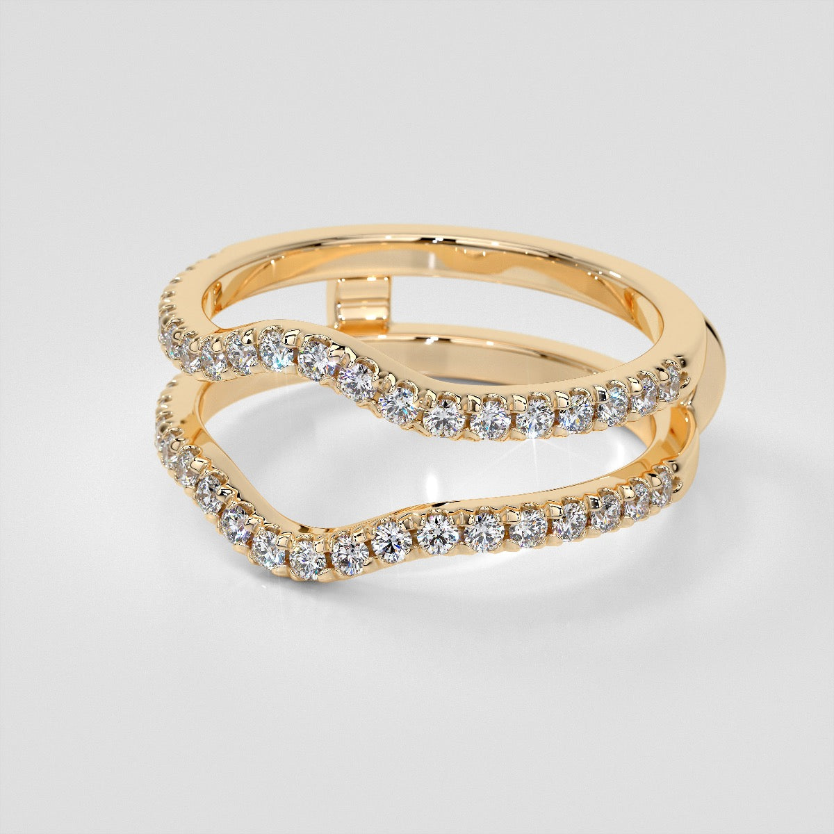 ½ CTW Lab Grown Diamond Eternal Cascade Ring Guard Wedding Band