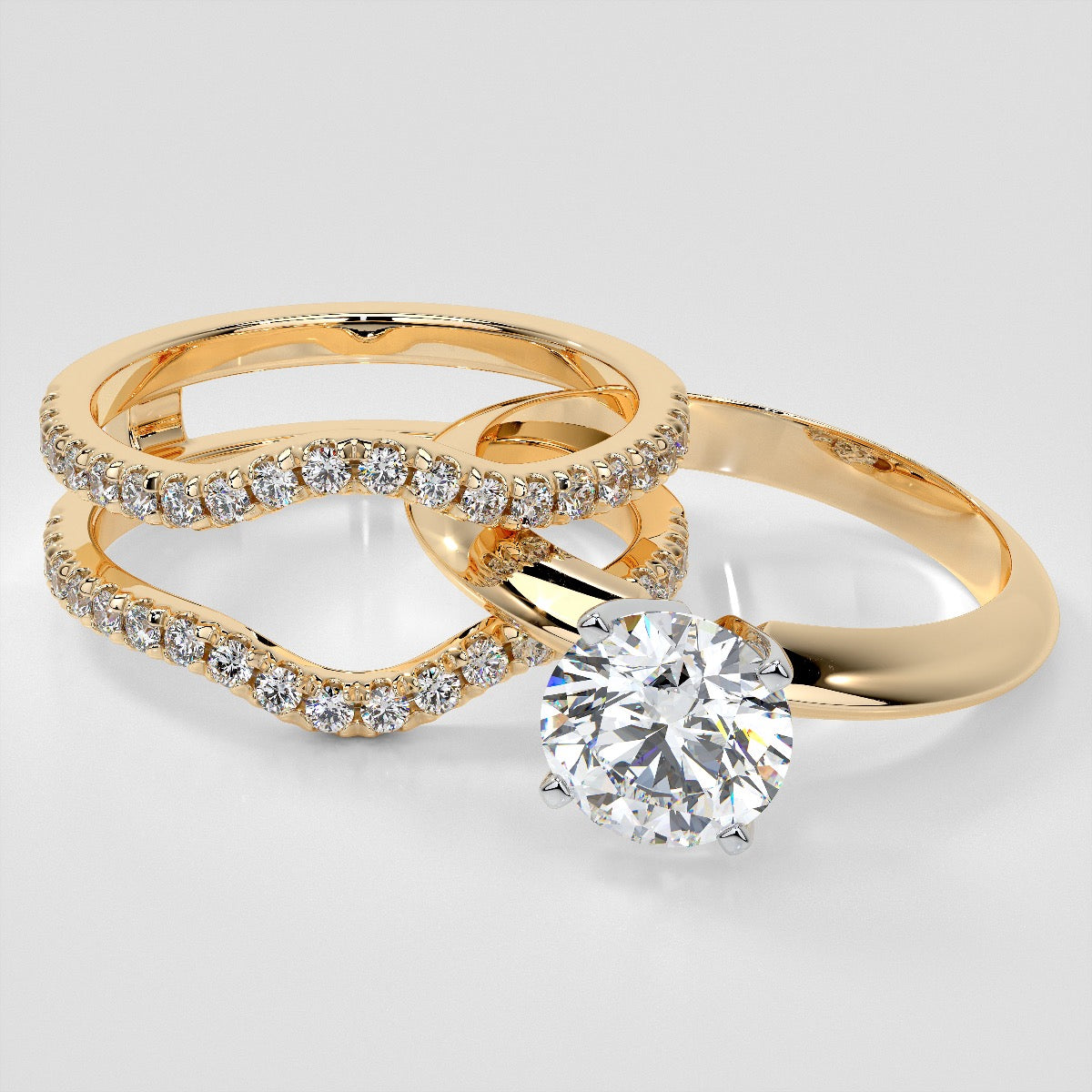 ½ CTW Lab Grown Diamond Eternal Cascade Ring Guard Wedding Band