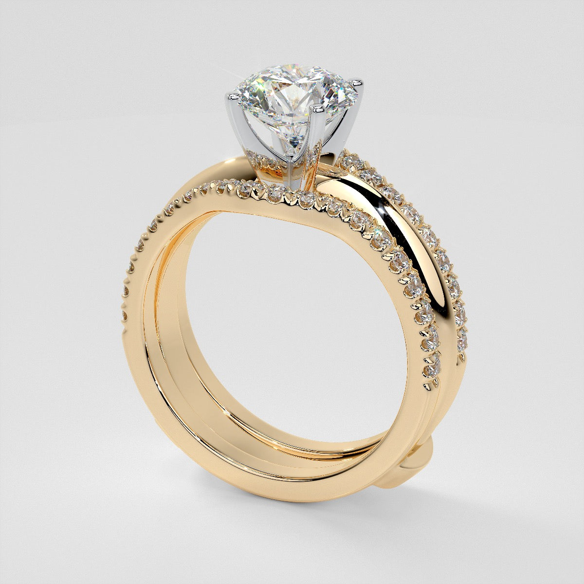 ½ CTW Lab Grown Diamond Eternal Cascade Ring Guard Wedding Band