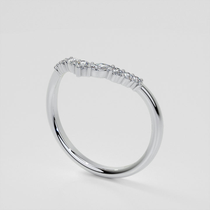 1/5 CTW Lab-Grown Diamond Contour Band
