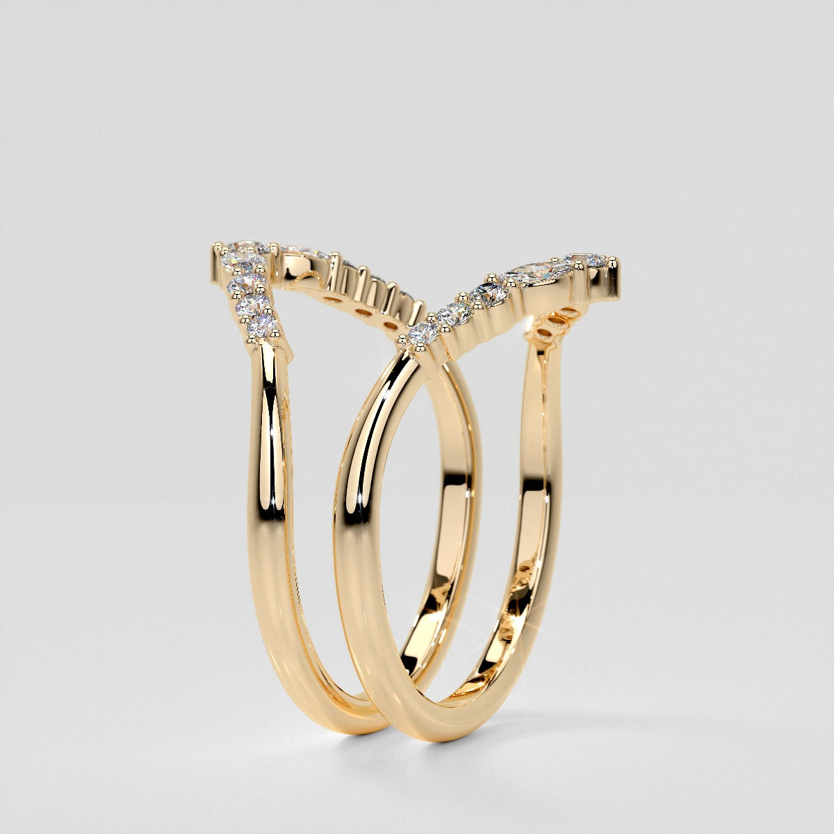 1/5 CTW Lab-Grown Diamond Contour Band