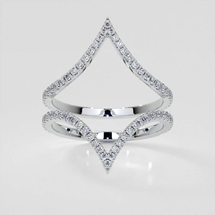 ¼ CTW Pointed Contour Lab Grown Diamond Stackable Band