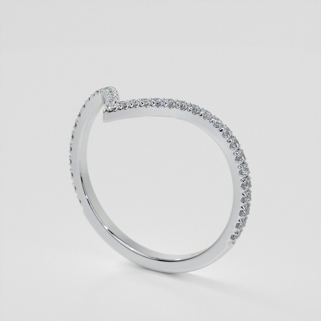¼ CTW Pointed Contour Lab Grown Diamond Stackable Band