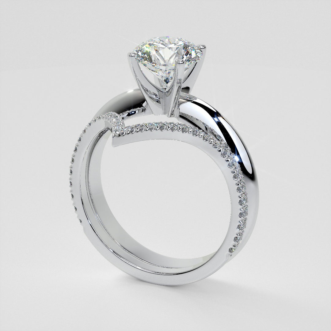 ¼ CTW Pointed Contour Lab Grown Diamond Stackable Band