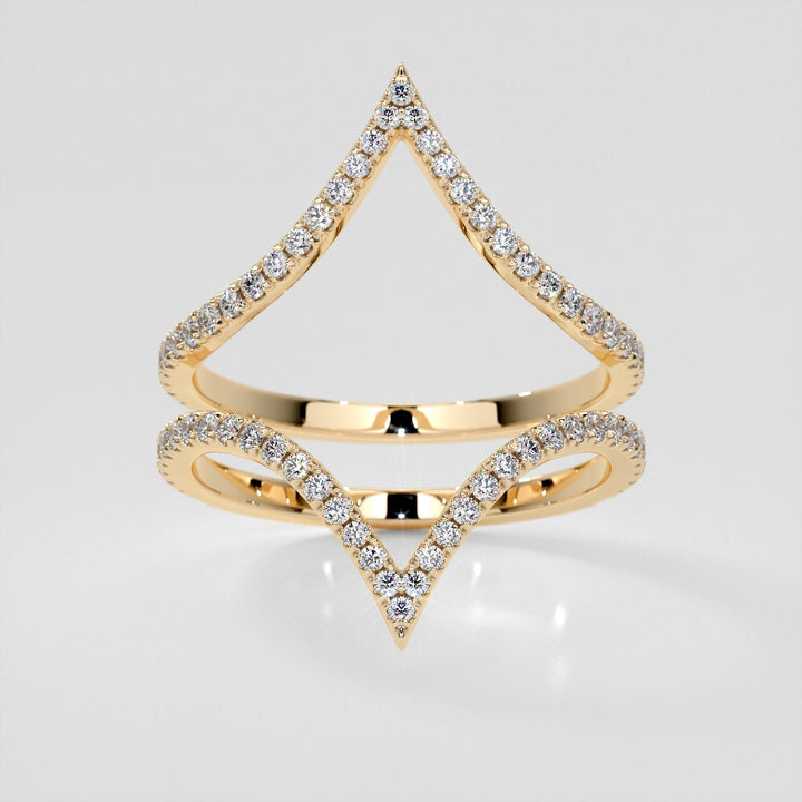 ¼ CTW Pointed Contour Lab Grown Diamond Stackable Band