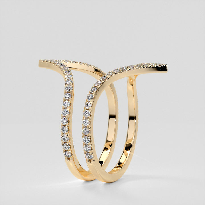 ¼ CTW Pointed Contour Lab Grown Diamond Stackable Band