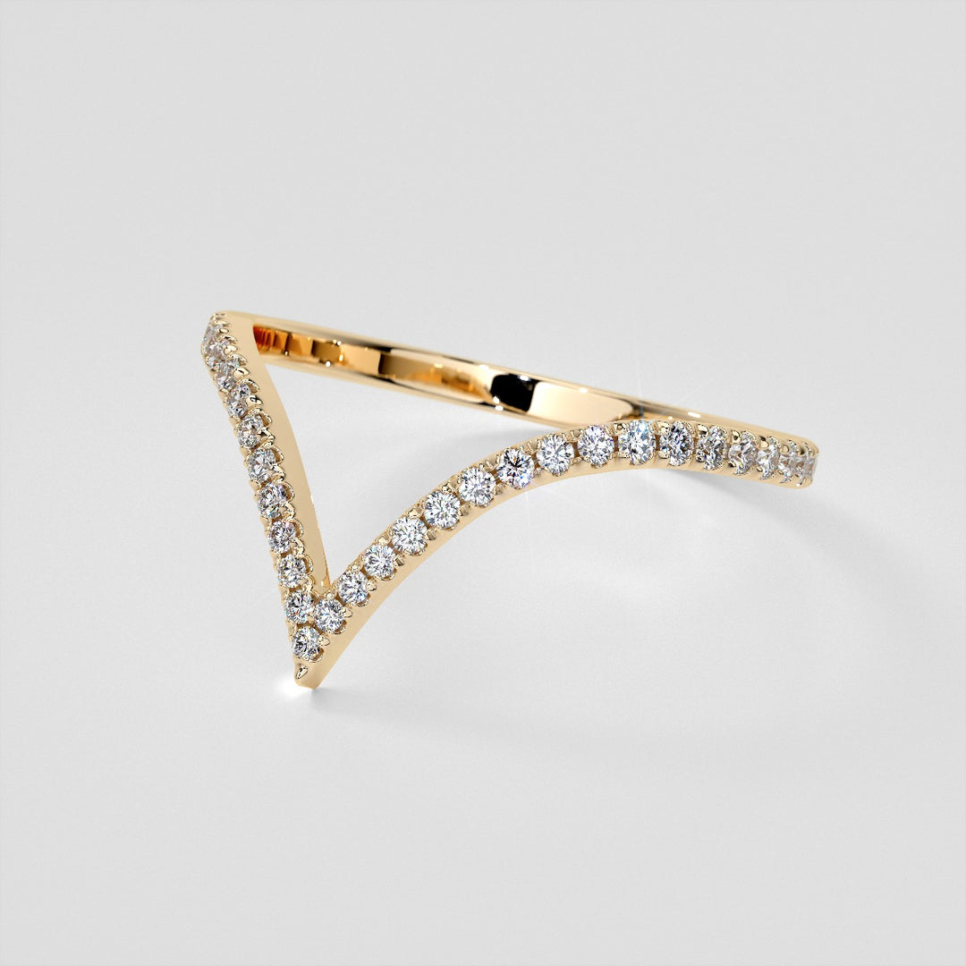 ¼ CTW Pointed Contour Lab Grown Diamond Stackable Band