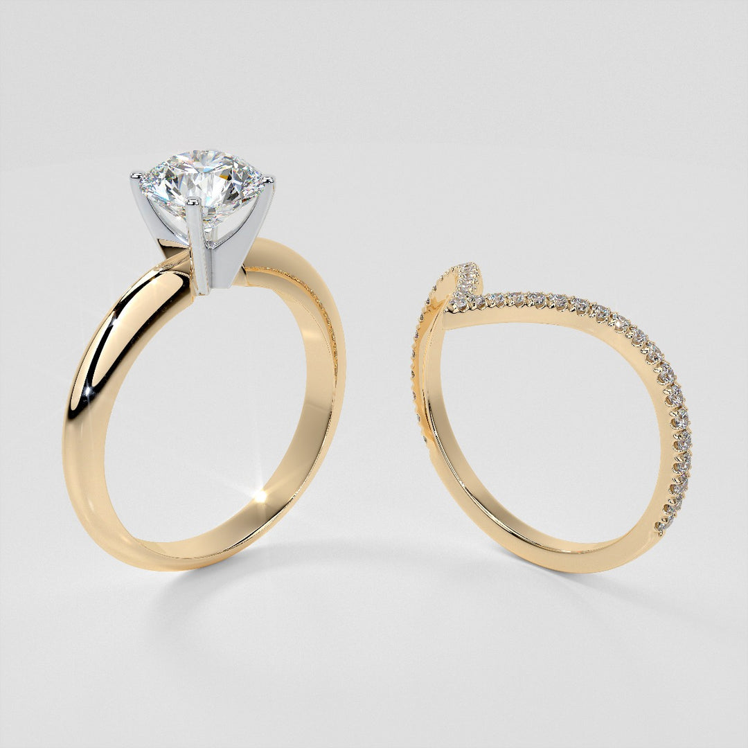 ¼ CTW Pointed Contour Lab Grown Diamond Stackable Band