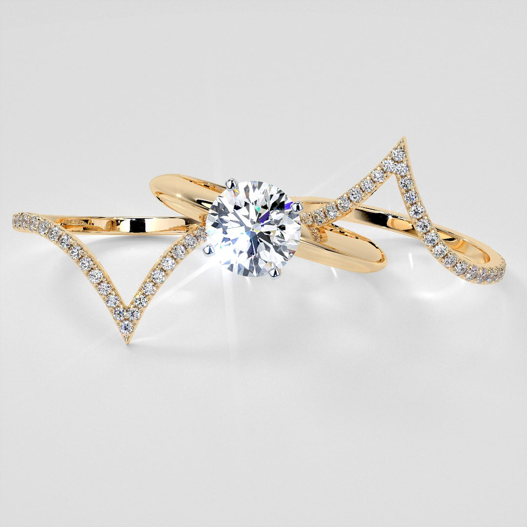 ¼ CTW Pointed Contour Lab Grown Diamond Stackable Band