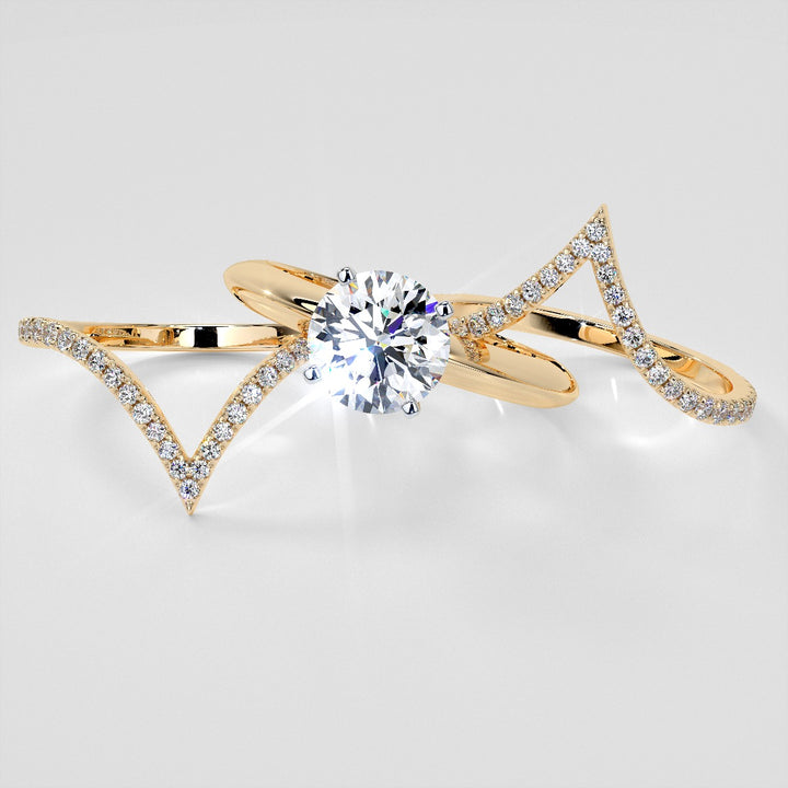 ¼ CTW Pointed Contour Lab Grown Diamond Stackable Band