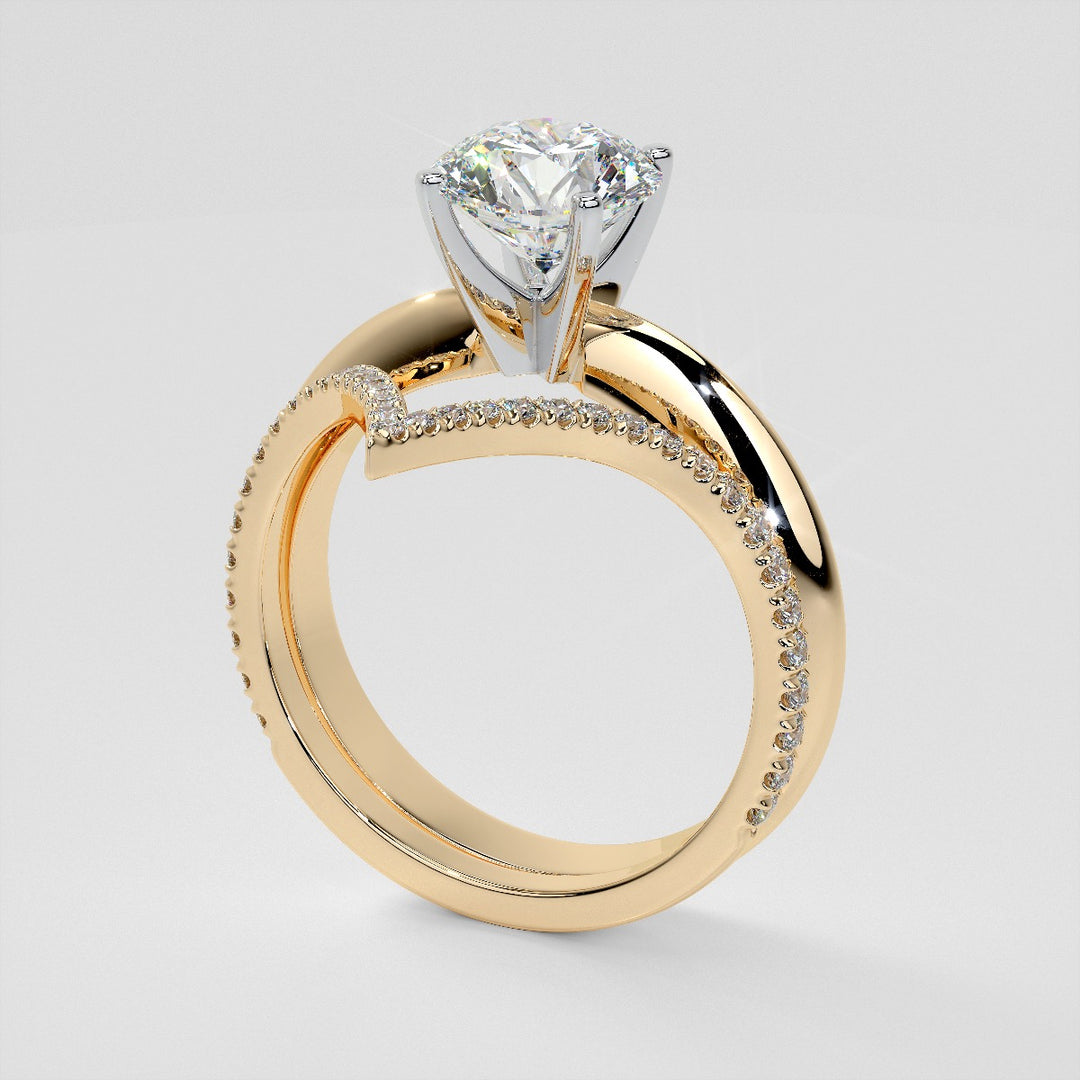 ¼ CTW Pointed Contour Lab Grown Diamond Stackable Band