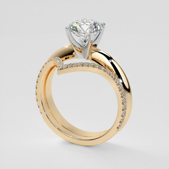 ¼ CTW Pointed Contour Lab Grown Diamond Stackable Band