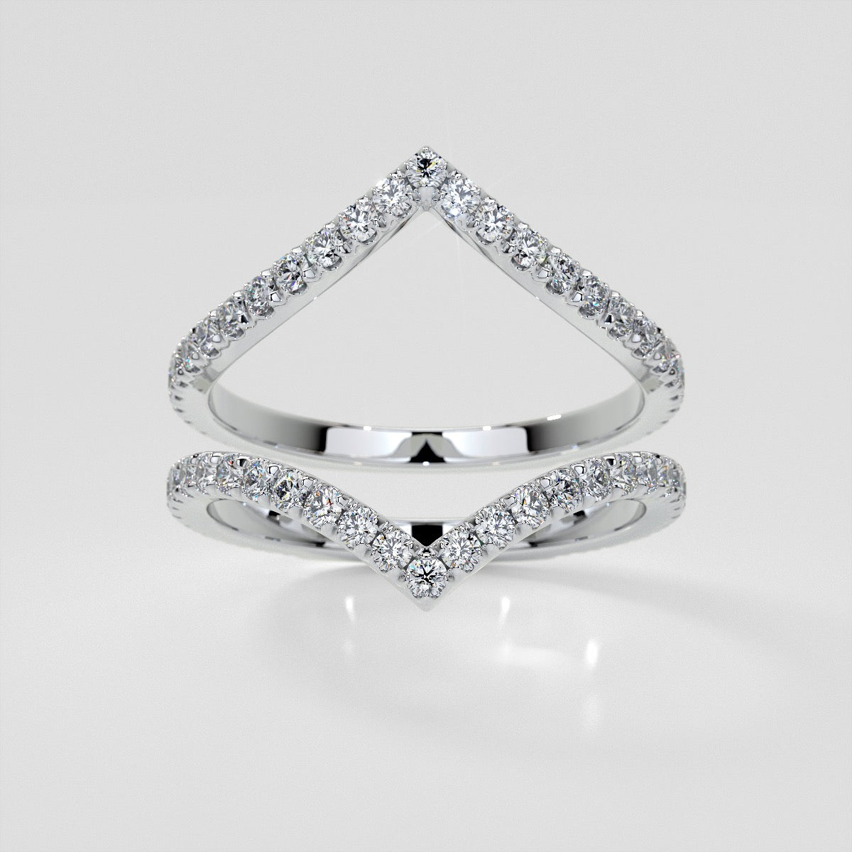3/8 CTW Lab-Grown Diamond Contour Band