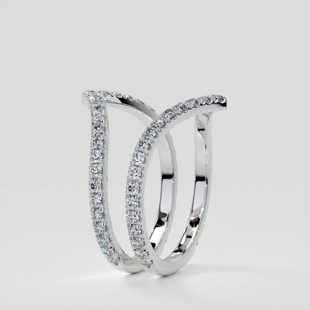 3/8 CTW Lab-Grown Diamond Contour Band