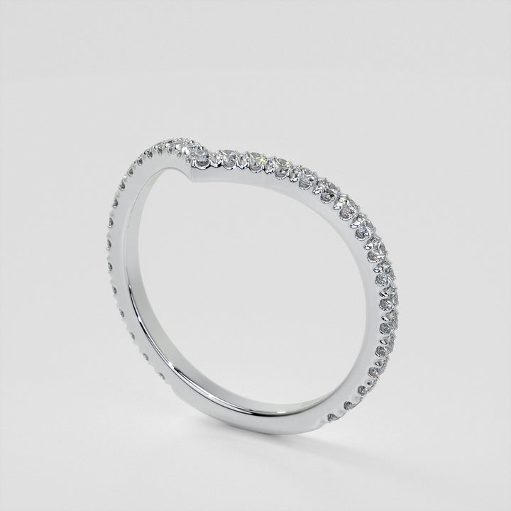 3/8 CTW Lab-Grown Diamond Contour Band