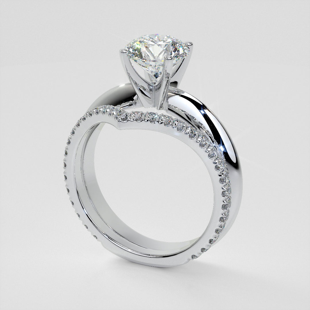 3/8 CTW Lab-Grown Diamond Contour Band