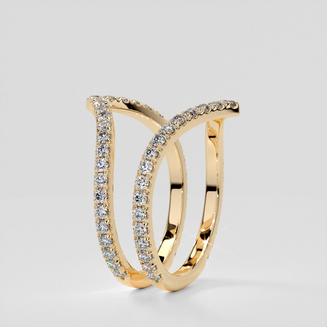 3/8 CTW Lab-Grown Diamond Contour Band