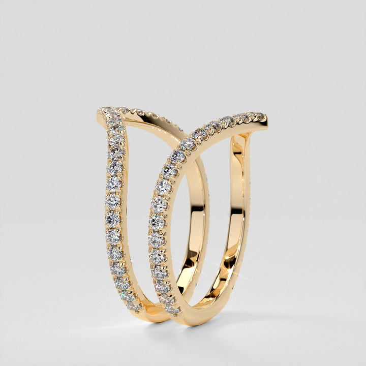 3/8 CTW Lab-Grown Diamond Contour Band