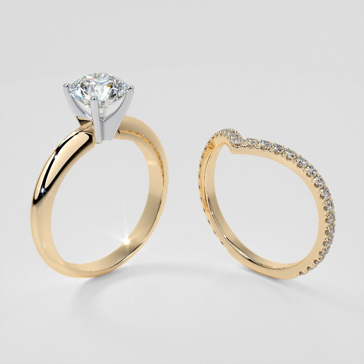 3/8 CTW Lab-Grown Diamond Contour Band