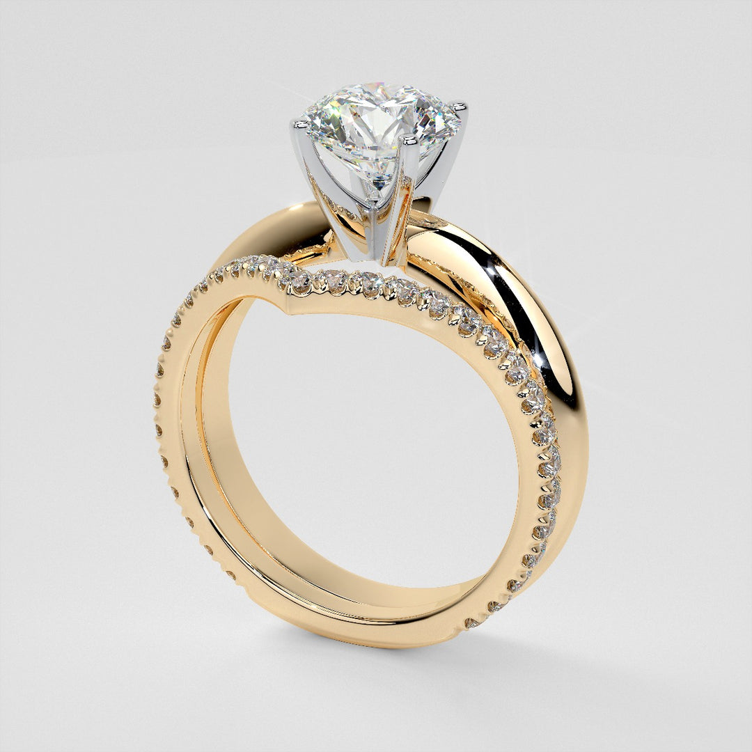 3/8 CTW Lab-Grown Diamond Contour Band