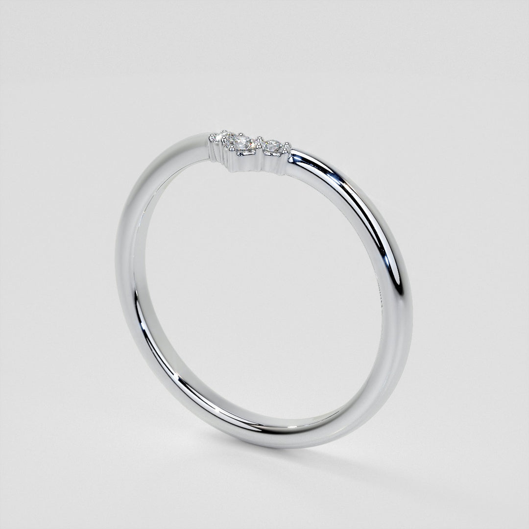 Small Arch Lab Grown Diamond Band .06 CTW