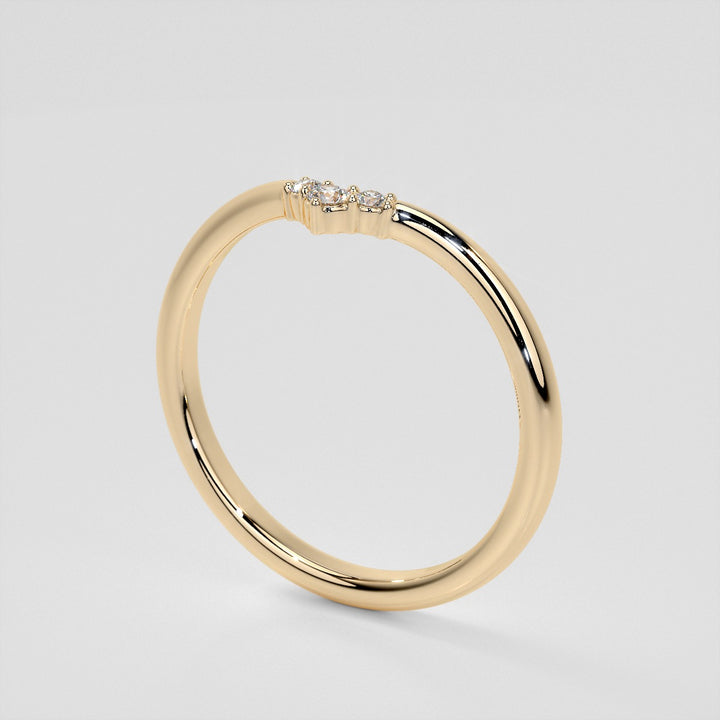 Small Arch Lab Grown Diamond Band .06 CTW