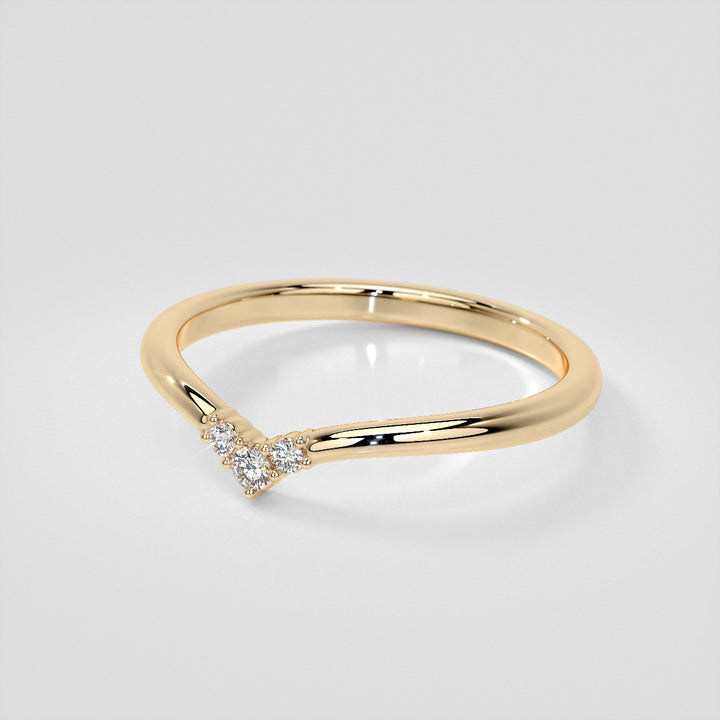 Small Arch Lab Grown Diamond Band .06 CTW