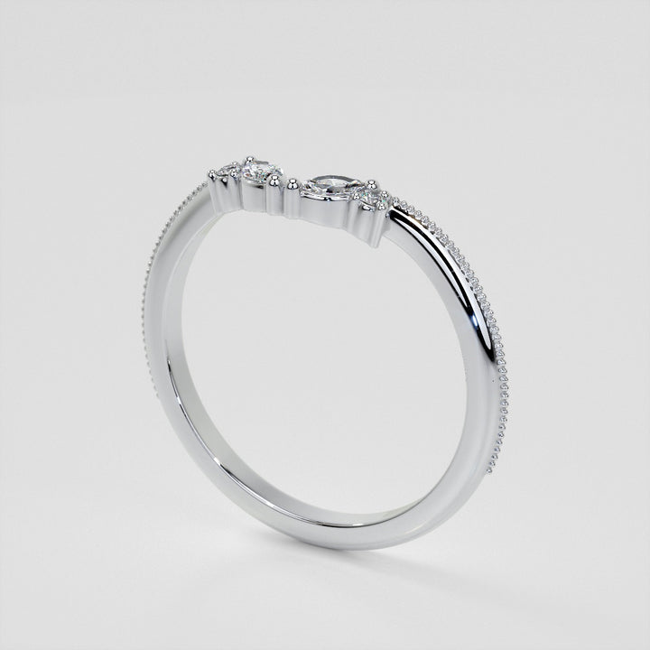 1/8 CTW Lab Grown Diamond Contour Band