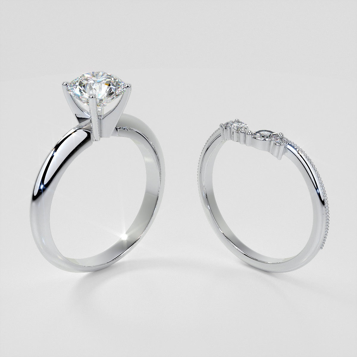 1/8 CTW Lab Grown Diamond Contour Band