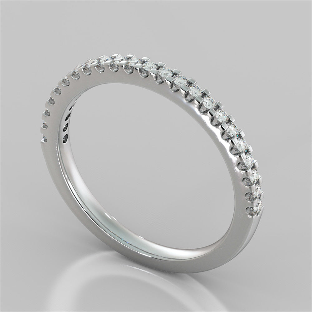 Scalloped Setting Wedding Band