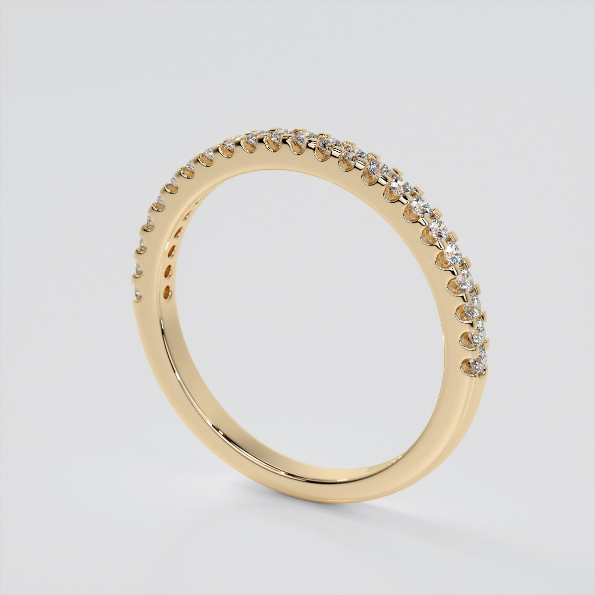 Scalloped Setting Wedding Band