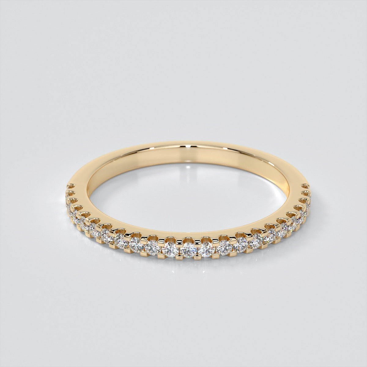 Cushion Cut Trio Wedding Set with Pavé-Style Halo
