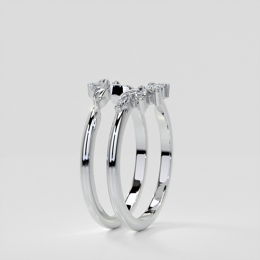 1/6 CTW Lab Grown Diamond Floral Contour Band