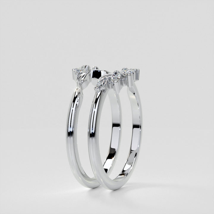 1/6 CTW Lab Grown Diamond Floral Contour Band